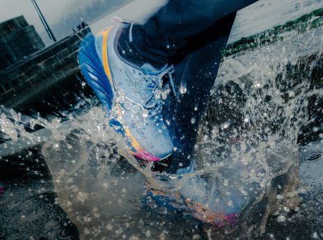 a person's feet in water